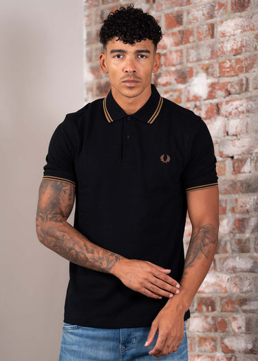 Fred Perry Polo's Twin tipped polo - black shaded stone