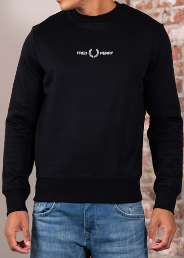 Fred Perry Truien Embroidered sweatshirt - black