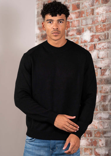 Armani Exchange Hoodies Wool cotton crewneck - black