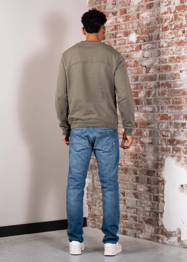 Napapijri Pullover Badge crewneck- tea leaf