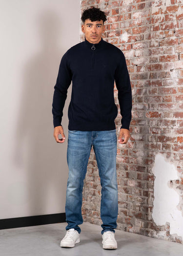 Barbour Truien Cotton half zip - navy