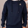 Aquascutum Hoodies Club check hoodie fleece-navy