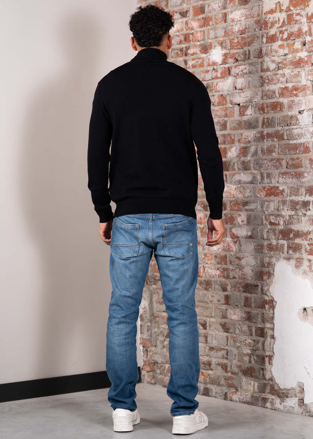 Lyle & Scott Pullover Cotton merino turtleneck jumper - jet black