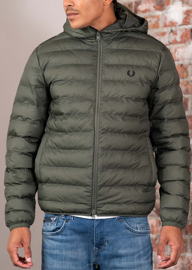 Fred Perry Jassen Hooded insulated jacket - laurel wreath green