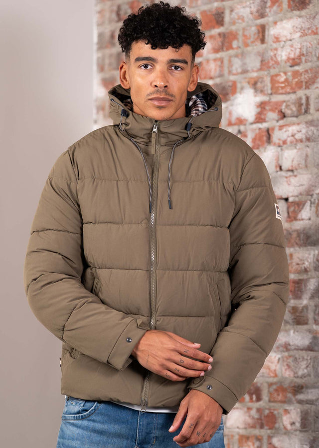 Aquascutum Jacken Sp hooded puffer - army green