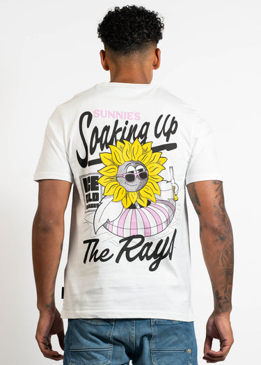 Lyle & Scott T-shirts Sunnies pool bar graphic t-shirt - white