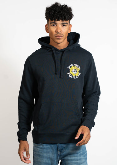 Lyle & Scott Hoodies Sunnies pool bar graphic pullover hoodie - dark navy