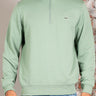 Lacoste Truien High neck zip up fleece sweatshirt - thyme