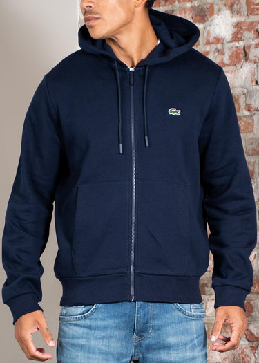 Lacoste Vesten Zip through hoodie - navy blue
