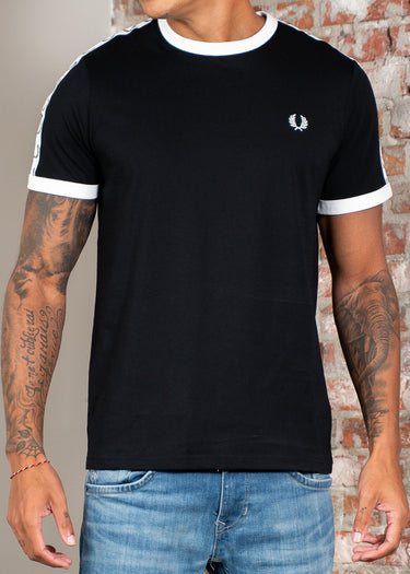 Fred Perry T-shirts Taped ringer t-shirt - black