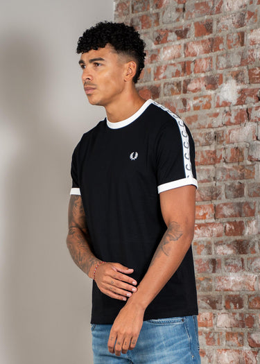 Fred Perry T-shirts Taped ringer t-shirt - black