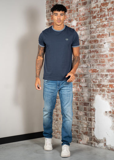 Fred Perry T-shirts Twin tipped t-shirt - dark airforce light ice bayleaf