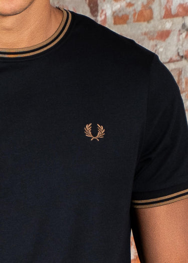 Fred Perry T-shirts Twin tipped t-shirt - black shaded stone