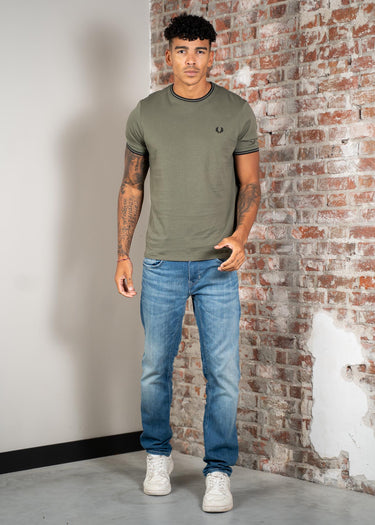 Fred Perry T-shirts Twin tipped t-shirt - laurel wreath green black