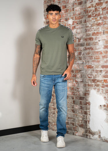 Fred Perry T-shirts Contrast tape ringer t-shirt - laurel wreath green black