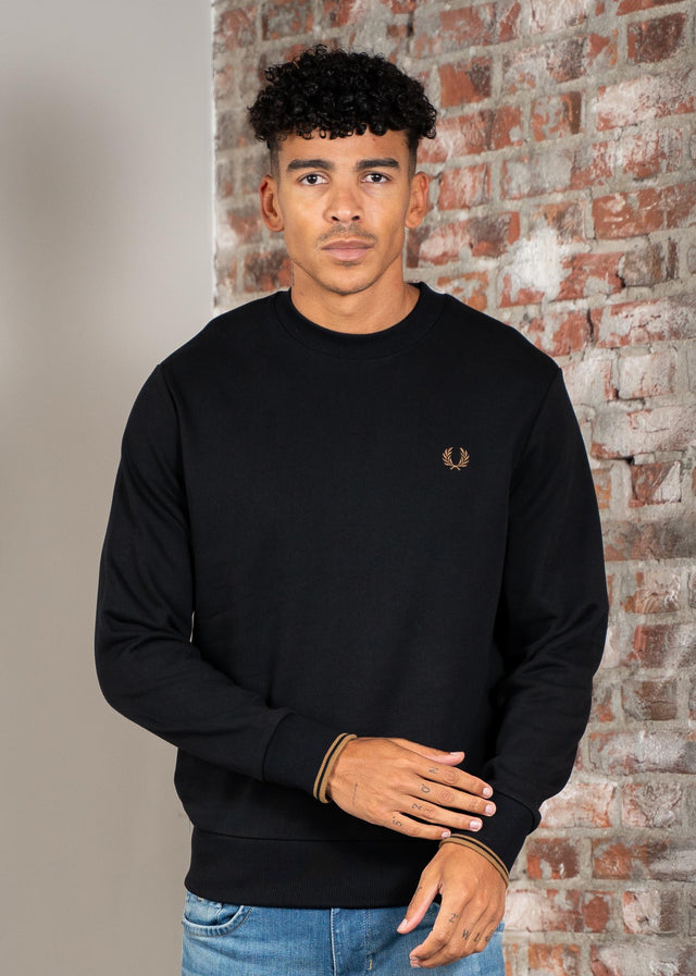 Fred Perry Pullover Crew neck sweatshirt - black shaded stone