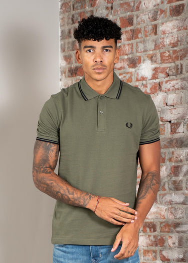 Fred Perry Polo's Twin tipped polo - laurel wreath green black