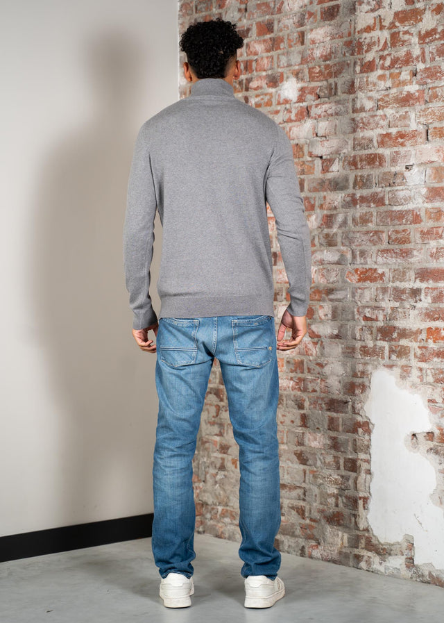 Lyle & Scott Pullover Cotton merino turtleneck jumper - mid grey marl