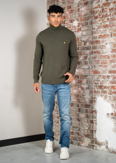 Lyle & Scott Truien Cotton merino turtleneck jumper - deep depths