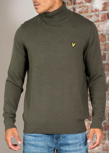 Lyle & Scott Truien Cotton merino turtleneck jumper - deep depths