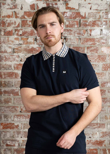 Weekend Offender Polo's Lachine - navy mid house check