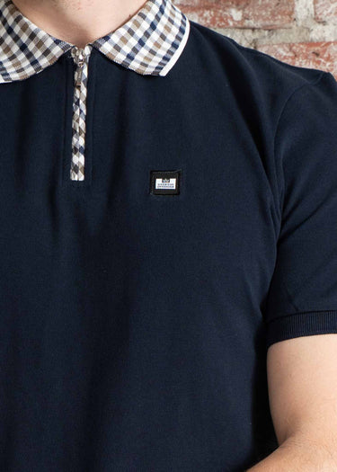 Weekend Offender Polo's Lachine - navy mid house check