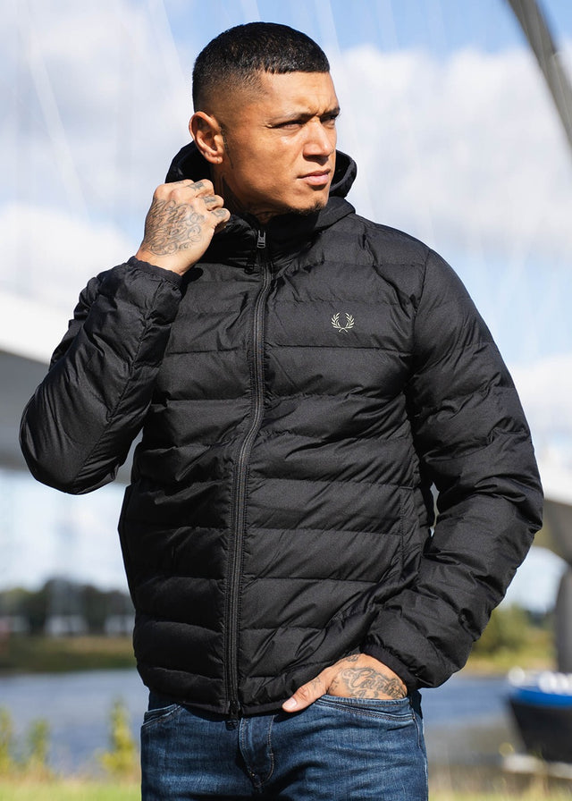 Fred Perry Jacken  Hooded insulated jacket - black 