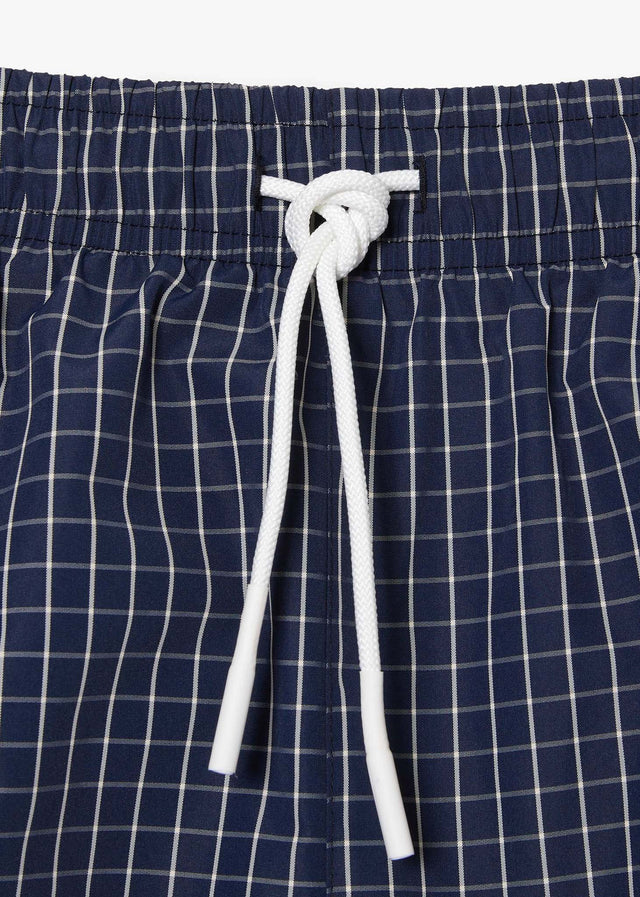 Lacoste Badeshorts  Checkered swimming trunks - navy blue lapland 