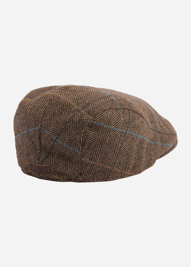 Barbour Caps  Cheviot flat cap - brown herringbone 