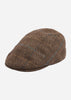 Barbour Petten  Cheviot flat cap - brown herringbone 