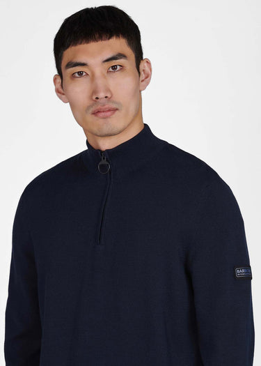 Barbour International Truien  Cotton half zip knit - international navy 