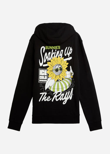 Lyle & Scott Hoodies Sunnies pool bar graphic pullover hoodie - jet black