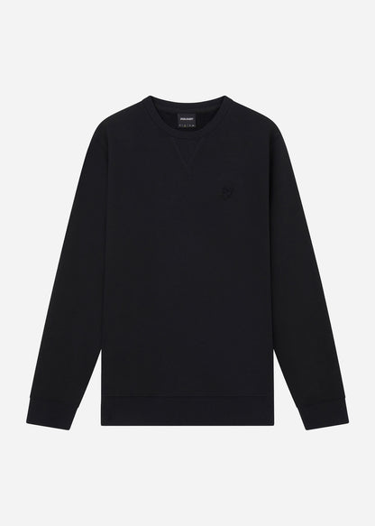 Lyle & Scott Truien  Tonal eagle crew neck sweatshirt - jet black 