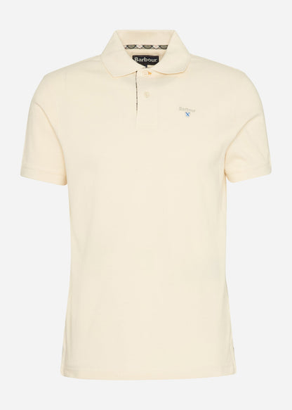 Barbour Polo's Barbour tartan pique polo shirt - antique white