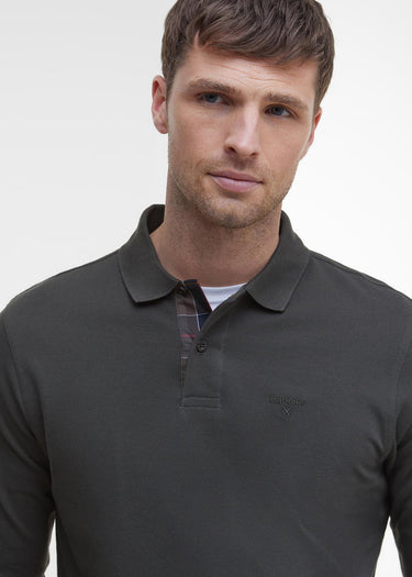 Barbour Polo's Barbour essential ls tartan pique polo shirt - forest
