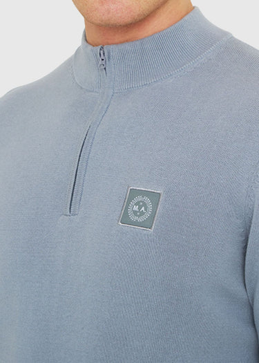 Marshall Artist Truien Siren knitted 1/4 zip - nardo grey