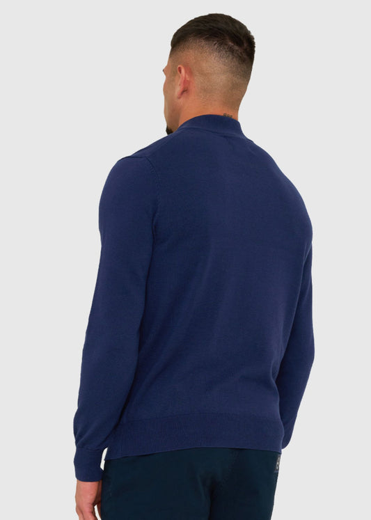 Marshall Artist Truien  Siren knitted 1/4 zip - navy 