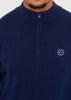 Marshall Artist Truien A Siren knitted 1/4 zip - navy