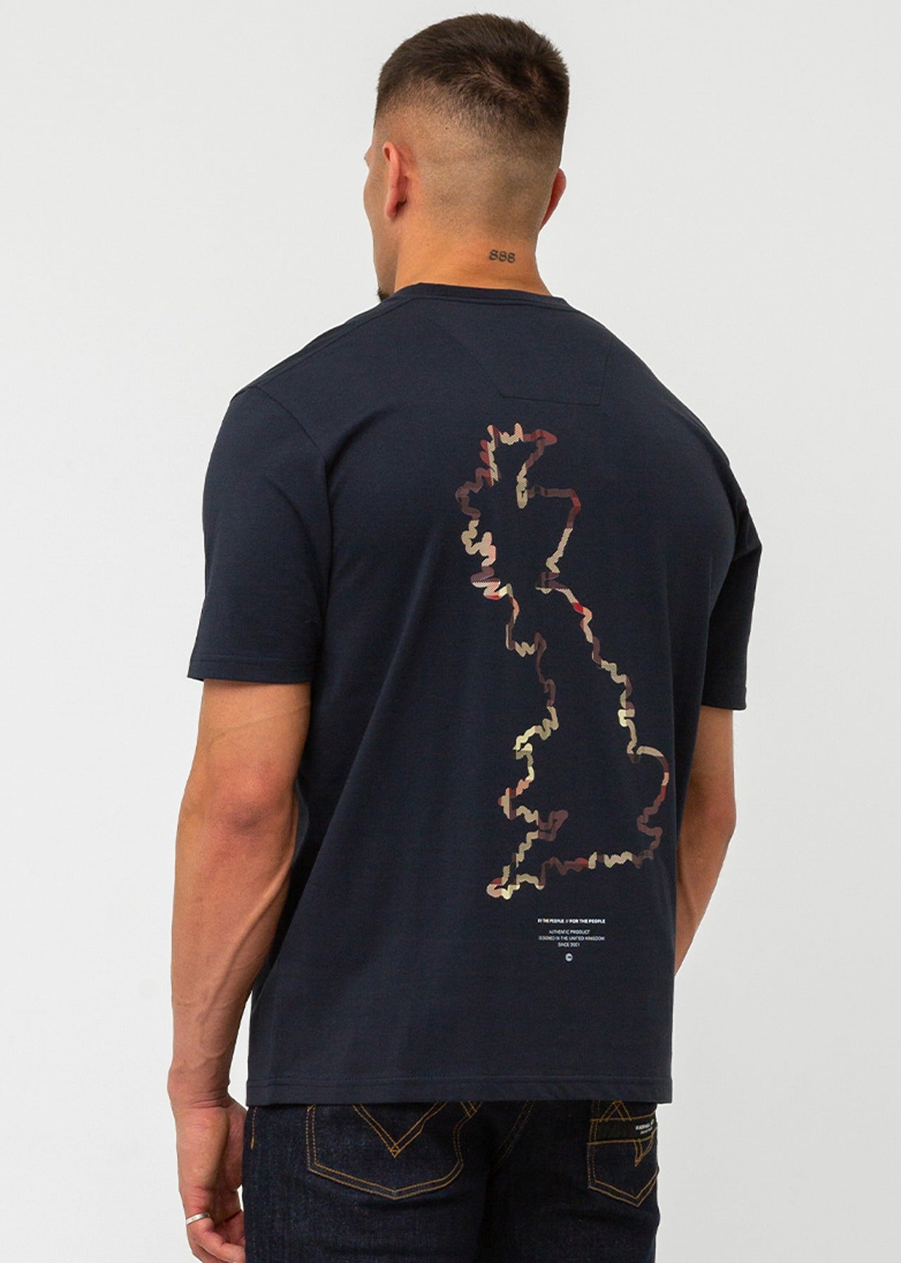 Marshall Artist T-shirts  UK ism map t-shirt - navy 