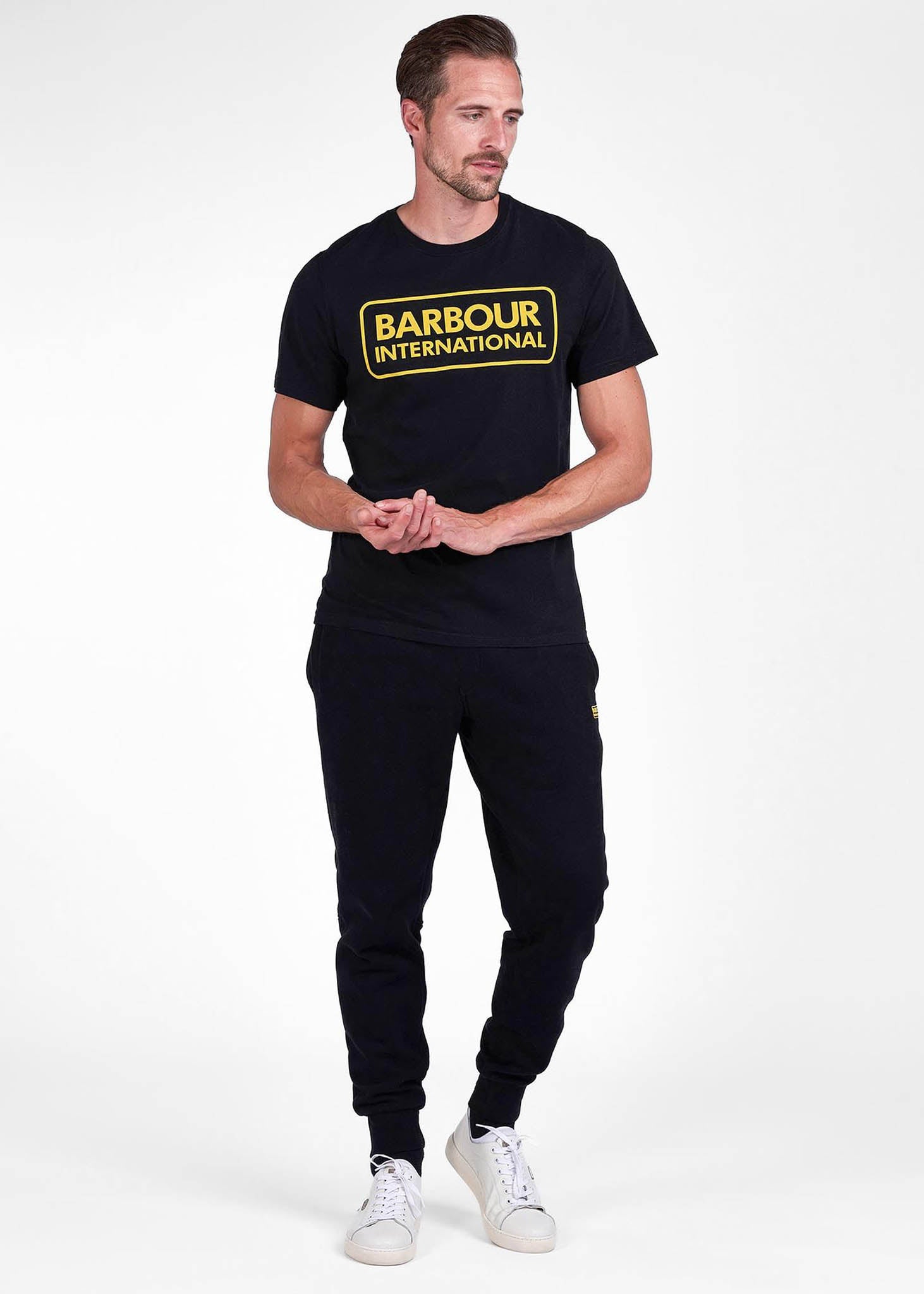 Barbour International T-shirts  Essential large logo tee - black 