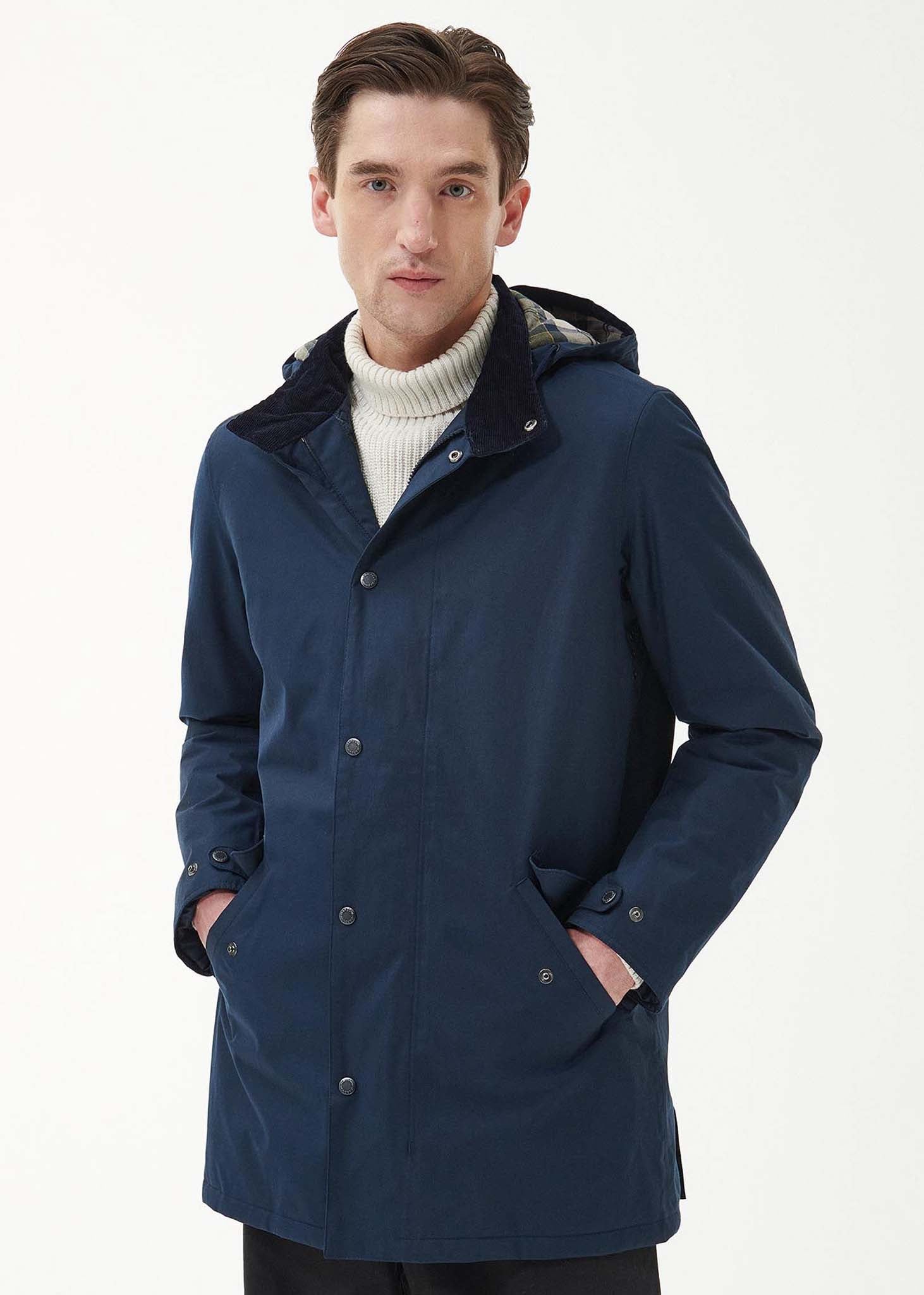 Barbour Jassen  Chelsea mac jacket - navy forest mist 