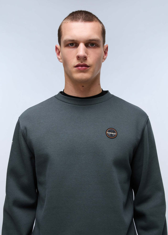 Napapijri Pullover Badge crewneck sweater - green urban (Copy)