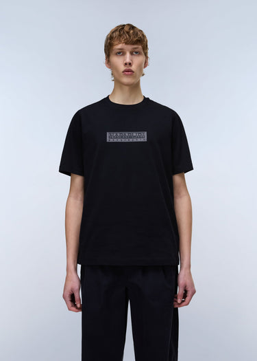 Napapijri T-shirts S box logo SS 1 - black beauty