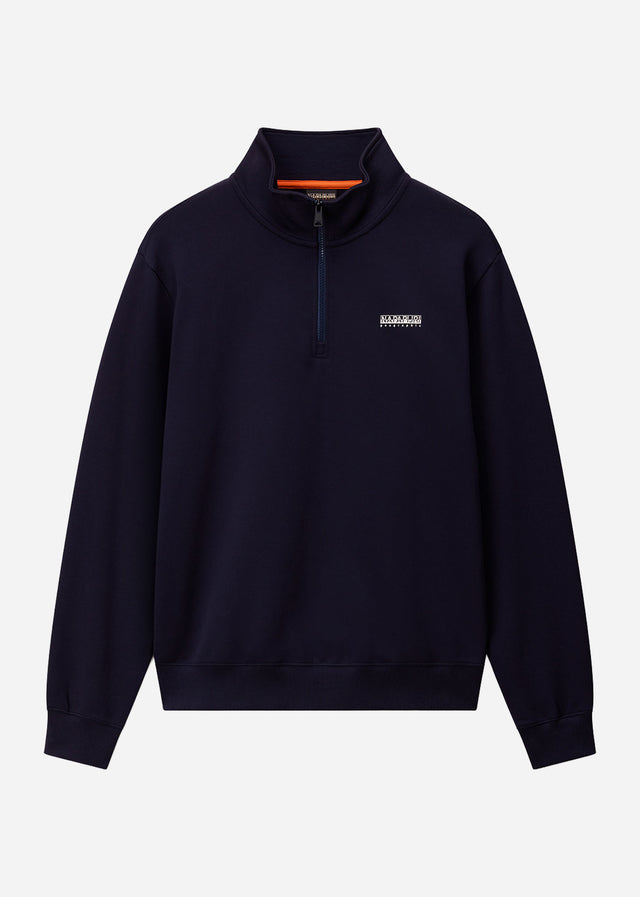 Napapijri Pullover Small box quarter zip sweat - blue marine