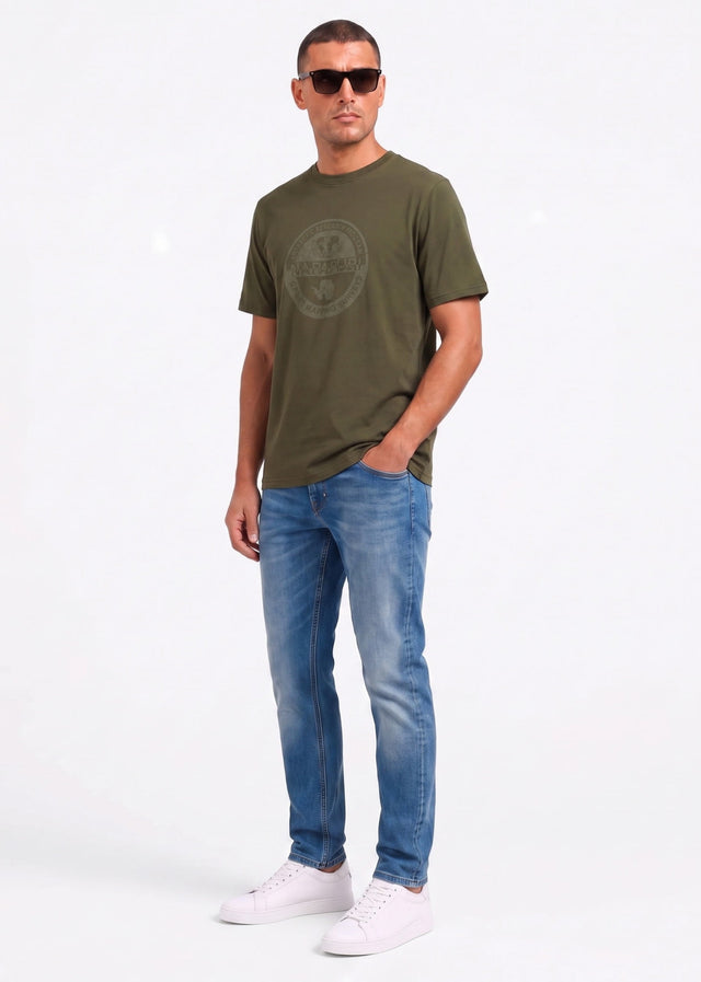 Napapijri T-Shirts S bollo ss 3 - olive night