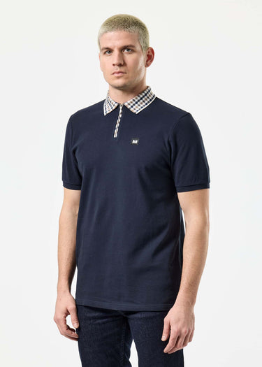 Weekend Offender Polo's Lachine - navy mid house check