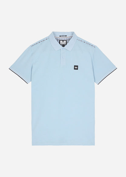 Weekend Offender Polo's  Sakai - winter sky blue house check 