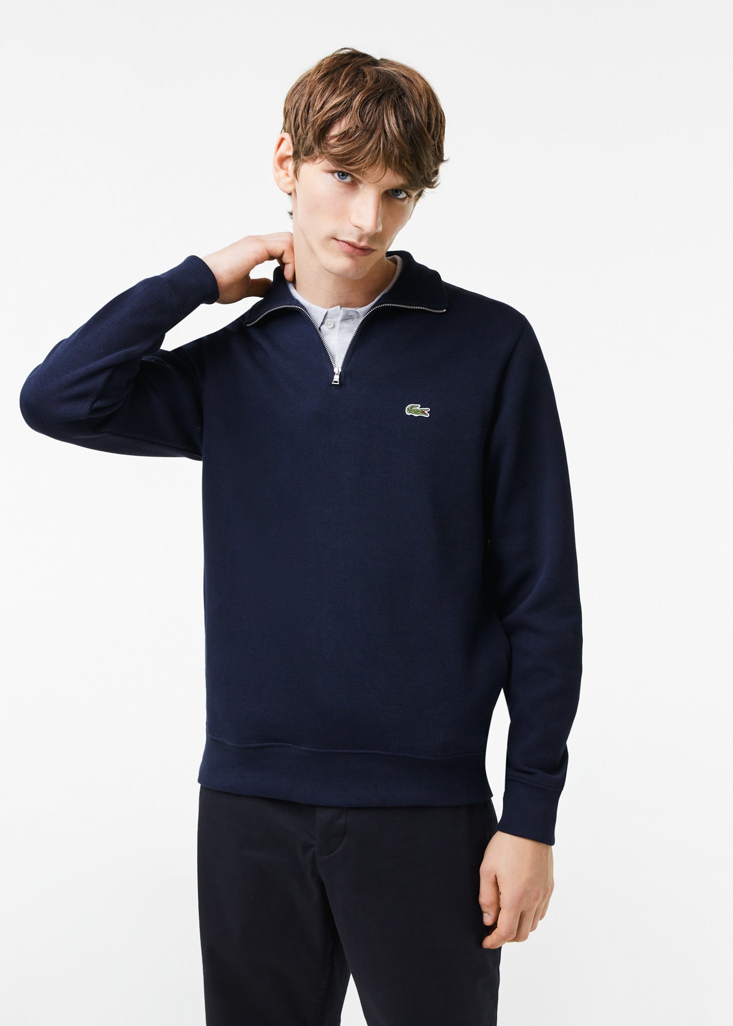 Lacoste Truien  Sweater half zip - navy blue 