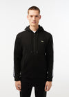 Lacoste Vesten  Contrast stripe zip through hoodie - black 