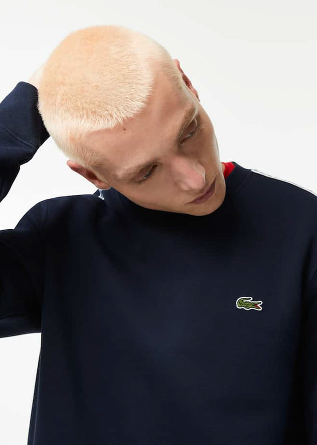 Lacoste Pullover  Contrast stripe sweater - navy blue 
